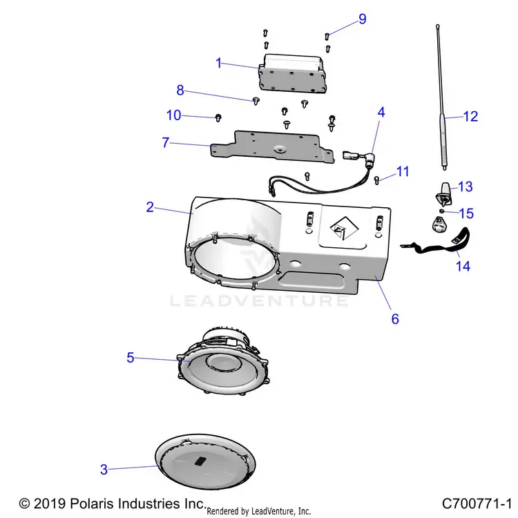 Accessory: Audio Subwoofer - 2020 Polaris General Xp 4 1000 Ride Command 1