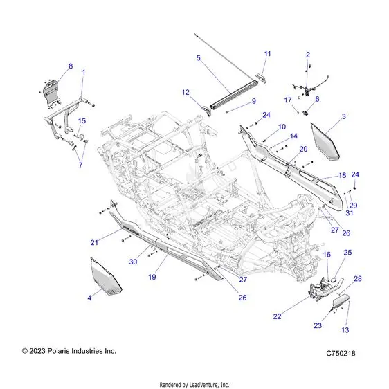 Accessory: Bumpers And Rockers - 2023 Polaris Rzr Pro R 4 Ultimate Troy Lee Designs 1