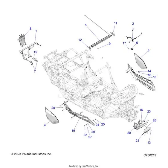 Accessory: Bumpers And Rockers - 2023 Polaris Rzr Pro R Ultimate Troy Lee Designs 1