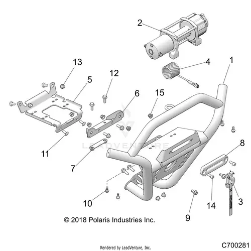 Accessory: Front Bumper W/Winch - 2020 Polaris Rzr Xp 4 1000 1