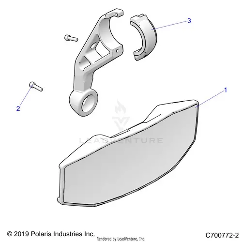 Accessory: Mirror Rear - 2021 Polaris Rzr Xp 4 1000 High Lifter 1
