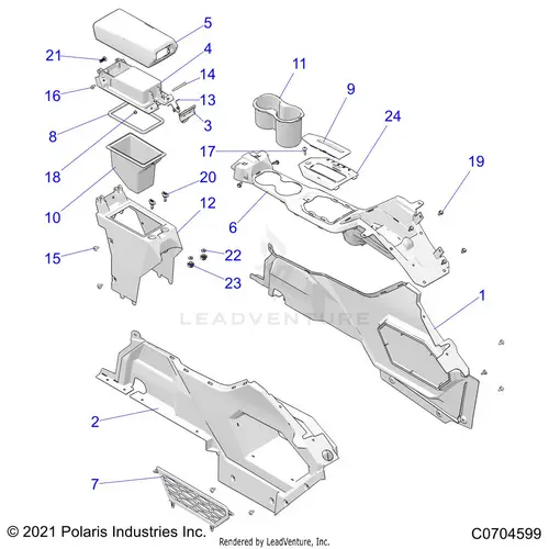 Body: Center Console - 2022 Polaris Rzr Pro Xp Sport 1