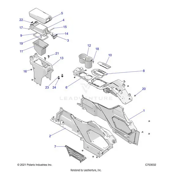 Body: Center Console - 2022 Polaris Rzr Pro Xp Sport Evap 1