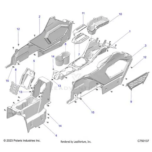 Body: Center Console - 2026 Polaris Rzr Pro Xp 4 Sport 1