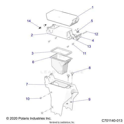 Body: Center Console Storage - 2023 Polaris Rzr Pro R Ultimate 1