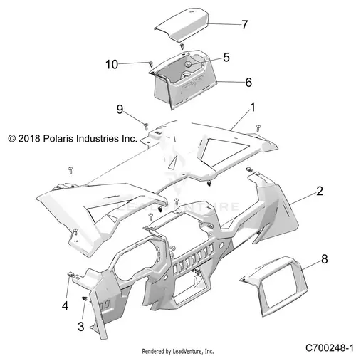 Body: Dash - 2019 Polaris Rzr Xp Turbo 1
