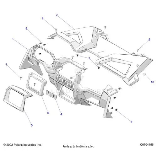 Body: Dash - 2023 Polaris Rzr Xp 4 1000 Premium Ride Command 1