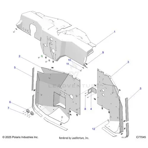 Body: Dash And Front Panels - 2025 Polaris Rzr Pro R Race 1