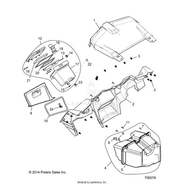 Body: Dash And Glovebox - 2015 Polaris Rzr Xp 4 1000 1