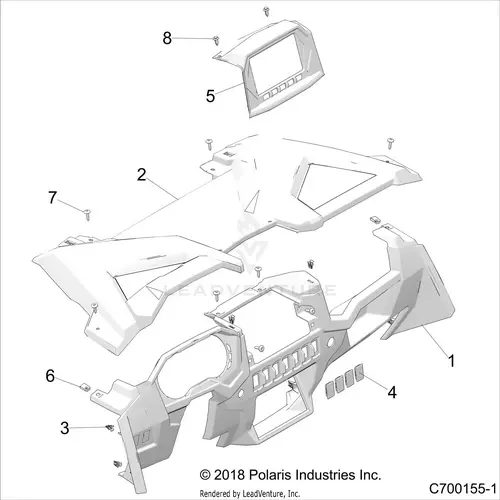 Body: Dash And Glovebox - 2018 Polaris Rzr Xp Turbo S 1
