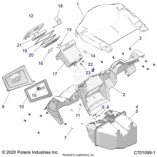 Body: Dash And Glovebox - 2020 Polaris Rzr 900 Eps Ride Command 1