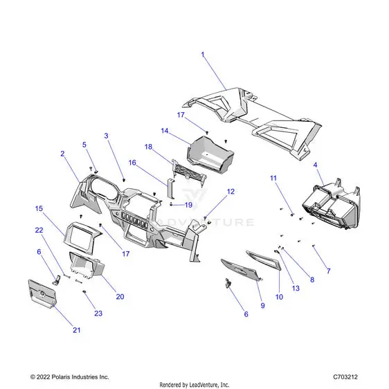 Body: Dash And Glovebox - 2023 Polaris Rzr 900 Trail 1