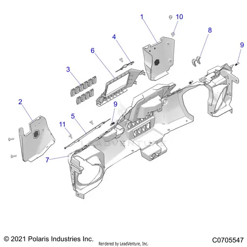 Body: Dash Lower - 2021 Polaris Rzr Pro Xp Ultimate 1