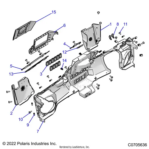 Body: Dash Lower - 2024 Polaris Rzr Pro Xp 4 Sport 1