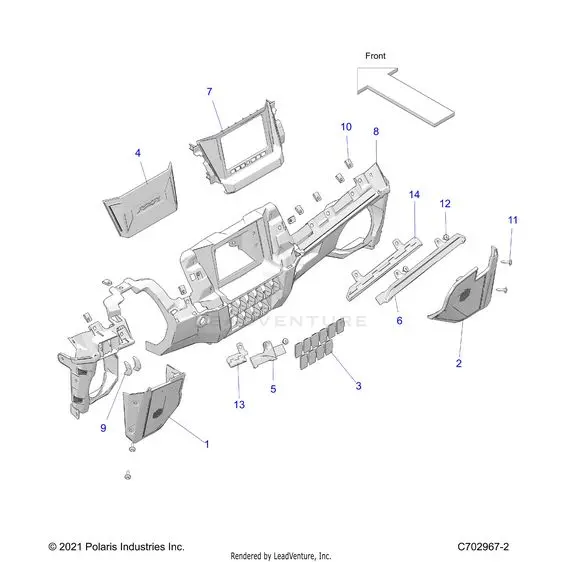 Body: Dash Lower - 2024 Polaris Rzr Turbo R Sport 1