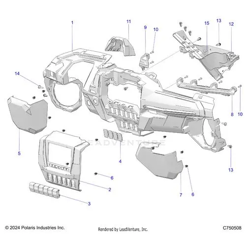 Body: Dash Lower - 2025 Polaris Rzr Pro S 4 Premium 1