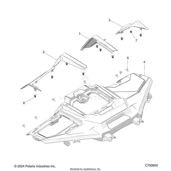 Body: Dash Upper - 2024 Polaris Rzr Pro Xp 4 Premium 1