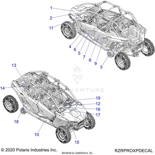 Body: Decals (2) - 2020 Polaris Rzr Pro Xp 4 1