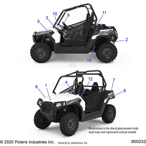 Body: Decals (2) - 2021 Polaris Rzr Trail 1