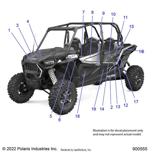 Body: Decals (2) - 2023 Polaris Rzr Xp 4 1000 Premium 1