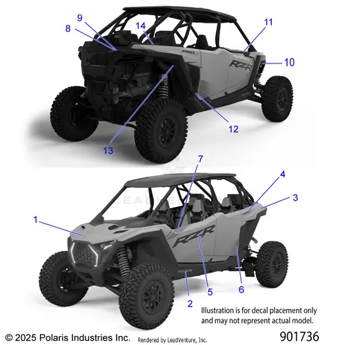 Body: Decals (2) - 2026 Polaris Rzr Pro S 4 Ultimate 1
