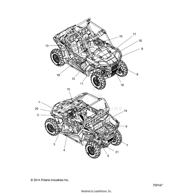 Body: Decals - 2015 Polaris Rzr 900/900 Eps 1