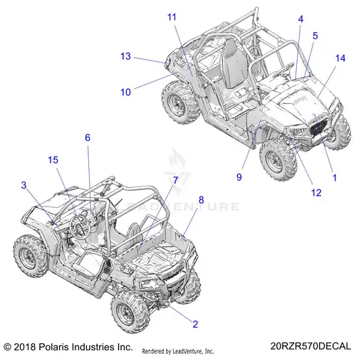 Body: Decals - 2020 Polaris Rzr 570 1