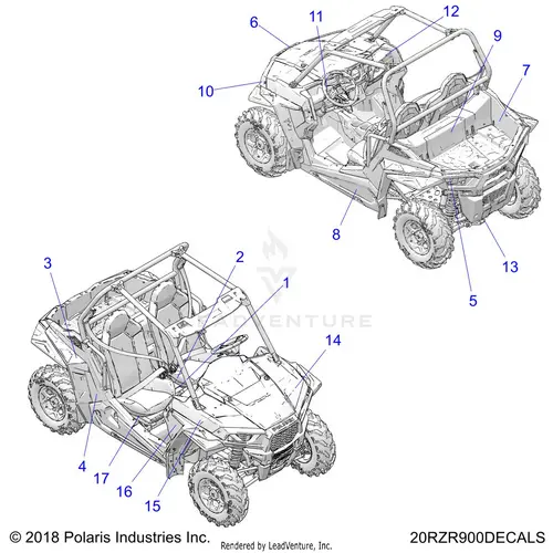 Body: Decals - 2020 Polaris Rzr Trail 900 1