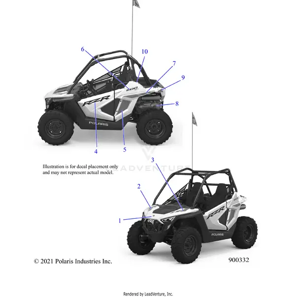 Body: Decals - 2021 Polaris Rzr 200 1