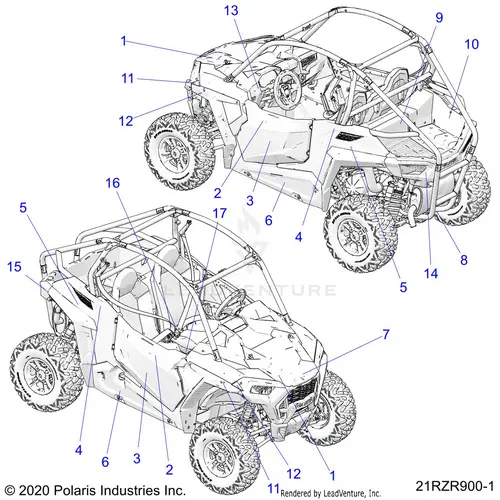 Body: Decals - 2021 Polaris Rzr 900 Trail/Trail S 1