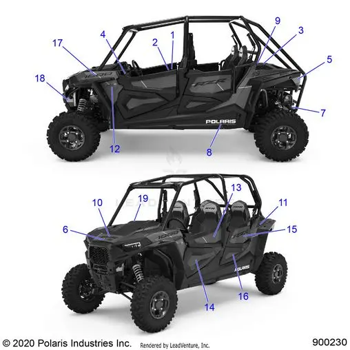 Body: Decals - 2021 Polaris Rzr S 4 1000 1