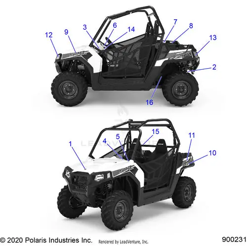 Body: Decals - 2021 Polaris Rzr Trail 1