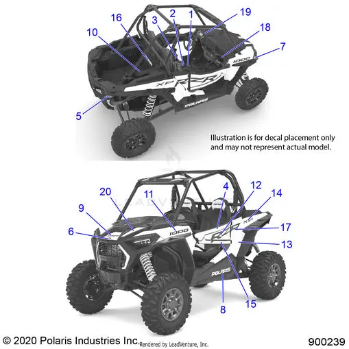 Body: Decals - 2021 Polaris Rzr Xp 1000 1