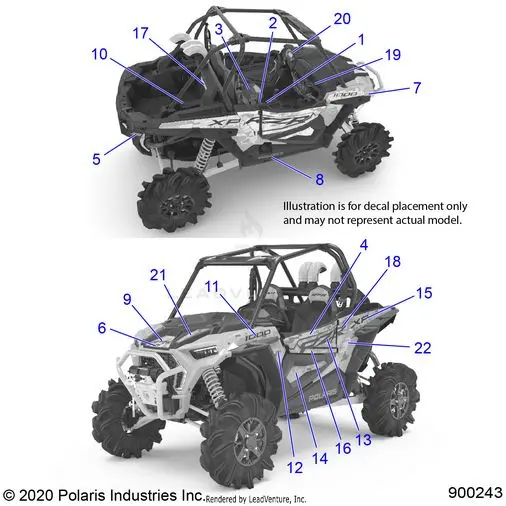 Body: Decals - 2021 Polaris Rzr Xp 1000 High Lifter 1