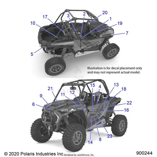 Body: Decals - 2021 Polaris Rzr Xp 1000 Trails & Rocks 1