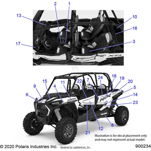 Body: Decals - 2021 Polaris Rzr Xp 4 1000 1