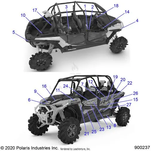 Body: Decals - 2021 Polaris Rzr Xp 4 1000 High Lifter 1