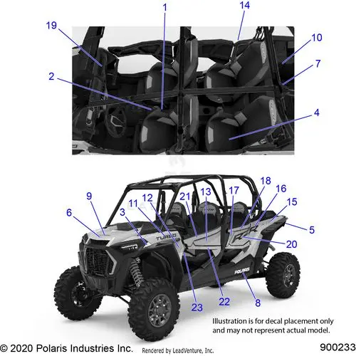 Body: Decals - 2021 Polaris Rzr Xp 4 Turbo 1