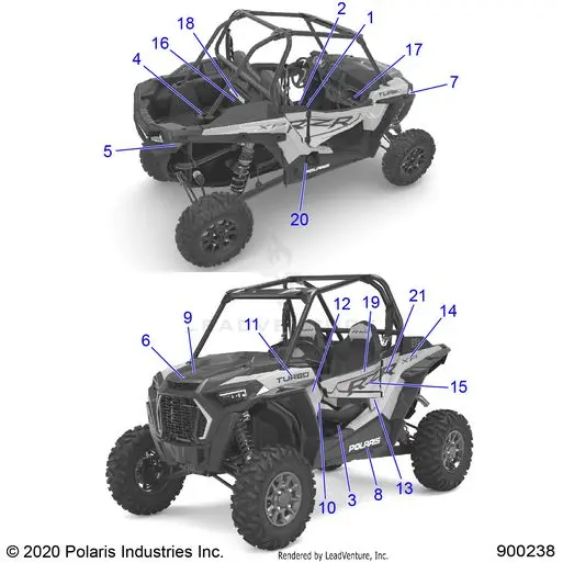 Body: Decals - 2021 Polaris Rzr Xp Turbo 1