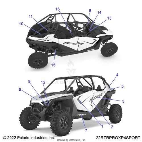 Body: Decals - 2022 Polaris Rzr Pro Xp 4 Sport 1