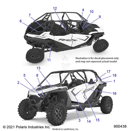Body: Decals - 2022 Polaris Rzr Pro Xp 4 Ultimate Rockford Le 1