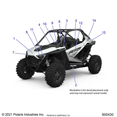 Body: Decals - 2022 Polaris Rzr Pro Xp Ultimate Evap 1