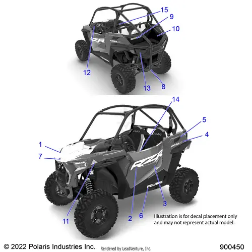 Body: Decals - 2022 Polaris Rzr Trail 900 Premium 1