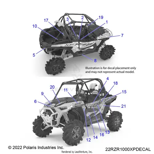 Body: Decals - 2022 Polaris Rzr Xp 1000 High Lifter 1