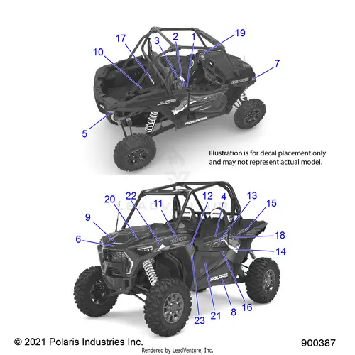 Body: Decals - 2022 Polaris Rzr Xp 1000 Premium 1