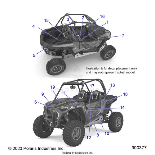 Body: Decals - 2022 Polaris Rzr Xp 1000 Sport 1