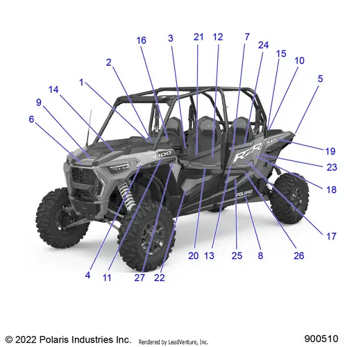 Body: Decals - 2022 Polaris Rzr Xp 4 1000 Premium 1