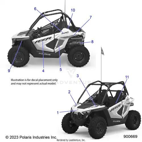 Body: Decals - 2023 Polaris Rzr 200 Evap 1