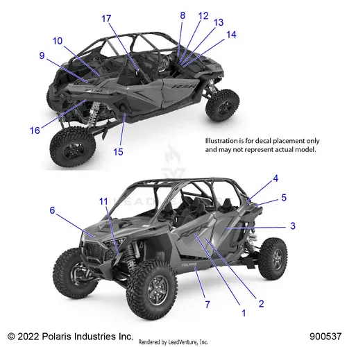 Body: Decals - 2023 Polaris Rzr Pro R 4 Sport 1