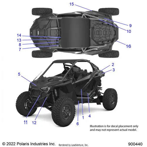 Body: Decals - 2023 Polaris Rzr Pro R Sport/Premium 1